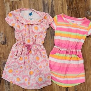 Pink and Multicolor Kids Dresses Set